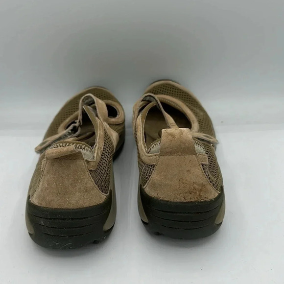 MERRELL "Encore Strap" Deep Tan Suede Mesh Mary Janes Air Cushion Size 8 - Picture 3 of 6